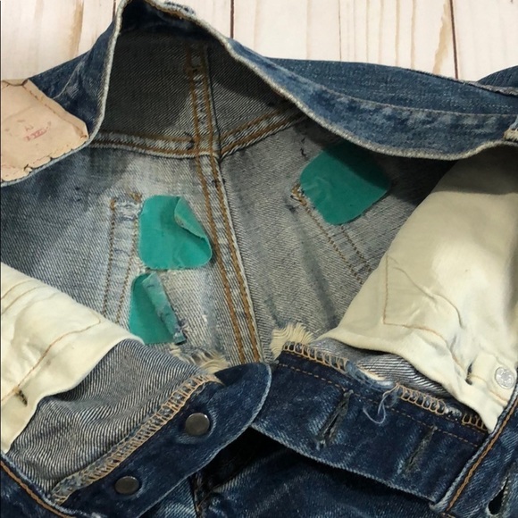 Levi’s custom up cycled shorts size 28 - Picture 8 of 12